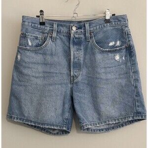 LEVI’S  501 Original Fit Jean Denim Shorts Size 30 Womens Jorts Button Fly